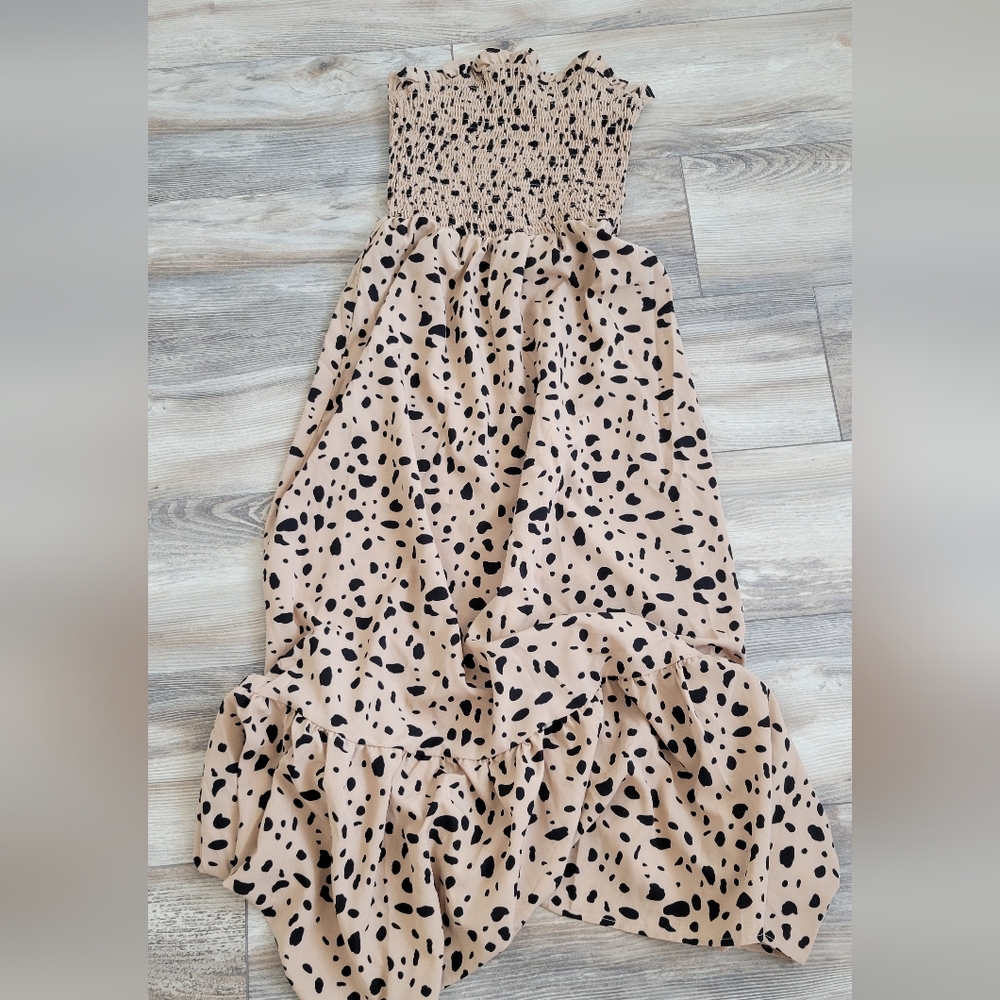 Allover Print  Bandeau Dress Size S New